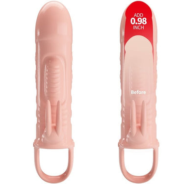 Guaina Vibrante con Stimolatore Rabbit per Stimolazione Clitoride e Vagina